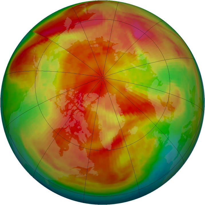 Arctic ozone map for 10 March 1981